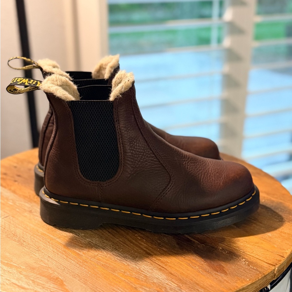 Dr. Martens Dark Brown Leather Ankle Boots